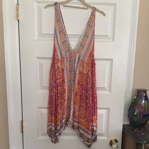 Free People Multicolor V-Neck Tunic
